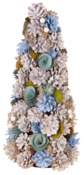 MagicHome vánoční stromeček, zdobený, přírodní, modrý, 40 cm