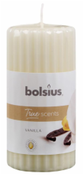 Svíčka Bolsius Pillar True Scents 120/60 mm, válcová, vonná, vanilka