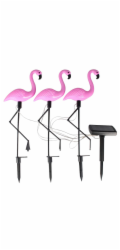 Lampa Strend Pro 7193, Flamingos, bal. 3ks, solární, 18x6x52 cm, 3x2 LED, AA