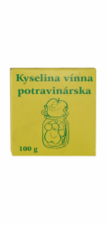 Kyselina vinná, potravinářská, 100 g