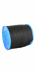 Upínací popruh Strend Pro WR50, 25 mm, černý, 70 m, PP, max. 190 kg