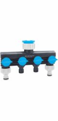 Vodní přípojka AQUACRAFT® 550634, Premium, 4cestná, Multi E, zahradní, pro hadici
