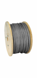 Lano MGM Zn+PVC 5/6,5 mm, ocelové lano, potažené plastem, L-100 m