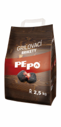 Brikety PE-PO®, 2.5 kg, dřevěné, na grilování