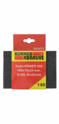 Houba KONNER P60, S92 100x70x25 mm, AluOxid, brusná houba