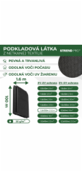 Tkanina Garden B4407 1,6x100 m, netkaná textilie, 50 g/m, černá role