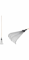 Hrábě na listí Strend Pro R115.WH, 18 lopatek, ventilátor, nastavitelné, dřevěná násada