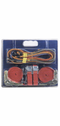 Upínací popruh Strend Pro TRS-511, 25 mm, L-5 m, max. 250/400/500 kg, balení. 2x pás s ráčnou + 2x p