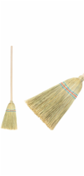 MagicHome koště, čirok, střední dětské, 3x šité, násada 65 cm