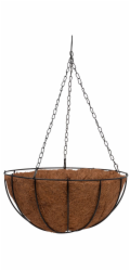Strend Pro LC-CocoH-24, 35x35x17 cm, závěsný, ocel/kokos, závěsný, s řetězem a závěsem