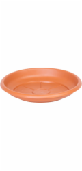 Podložka pod květináč ICS ERICA kulatá, barva terakota, plast, 14 cm