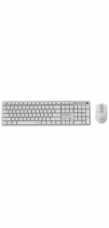 Gembird KBS-WMS-01-W-CYRL Bezdrátová stolní sada Silent Key Pro Business, bílý, RU rozložení