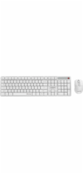 Gembird KBS-WMS-01-W Bezdrátová stolní sada Silent Key Pro Business, bílý, americké rozložení