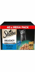 SHEBA Delicacy Rybí příchutě v želé – mokré krmivo pro kočky – 40×85g