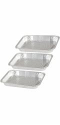Miska MagicHome, 32,7x26,9x4 cm, grilovací, 3 ks, Alu