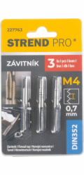 Závitník Strend Pro, M4, 0,7 mm, DIN352, bal. 3 ks