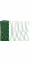 Pletivo ECONOMY 6, 1000/20x20 mm, 45° štvorcový vzor, 300g/m2, zelené, celoplastové, bal. 10 m