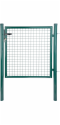 Brána Strend Pro METALTEC ECO 2, 1000/1500/50x50 mm, kulatý rám, zelená, jednokřídlová, zahradní, ZN