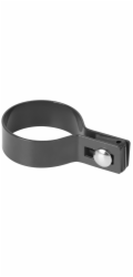 Strend Pro EUROSTANDARD svorka, 60 mm, koncovka, antracit, Zn+PVC, RAL7016, pro kulatý sloupek