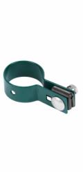 Strend Pro EUROSTANDARD svorka, 38 mm, koncovka, zelená, Zn+PVC, RAL6005, pro kulatý sloupek