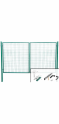 Strend Pro METALTEC DUO, 3580/1750/100x50 mm, zelený, dvoukřídlý, zahradní, ZN+PVC, RAL6005