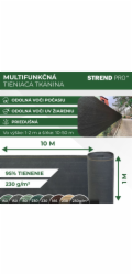 Stínicí tkanina SHADE.NET 1x10 m, UV, 230 g/m2, 95% antracitová