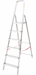 Schůdky Strend Pro AL-D6, 6 schůdků, nosnost 125 kg, Alu