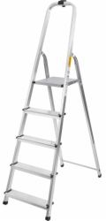 Schůdky Strend Pro AL-D5, 5 schůdků, nosnost 125 kg, Alu