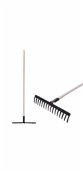 Zahradní hrábě Strend Pro Premium R-606, 16 zubů, kované, dřevěná násada