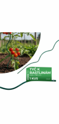 Tyč GS2 1800/6,5 mm, spirálová, drátěná, zelená, pro rostliny a rajčata