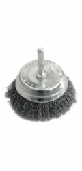 Strend Pro kartáč CCB-509, 75 mm, hrncový kartáč, vlnitý, se stopkou, drát 0,3 mm