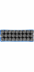 Děrovače abecedy HR59107 10 mm, písmena, 27 ks