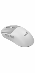 GENIUS NX-8260S BT White/ 2400 dpi/ bezdrátová/ duální BT+2,4GHz/ tichá/ rychlé nabíjení/ ultralehká/ Copilot/ bílošedá