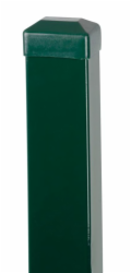 Sloupek Strend Pro EUROSTANDARD, 1700/60x40/1,25 mm, zelený, hranatý, čepička, Zn+PVC, RAL6005