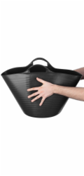 Kbelík Strend Pro Flexi, černý, stavební, s uchy, 46,5x37 cm, 42 litrů