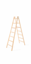 Žebřík Strend Pro, 7 příčkový, dřevěné štafle, 2,26 m, max. 150 kg