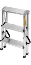 Schůdky Strend Pro DD3, 2x3 stupně, 125 kg, ALU, oboustranné, bez madla