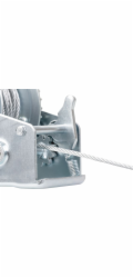 Strend Pro HW-100-800, ráčnový naviják, ruční, ocelové lano L-10 m/4,8 mm, max. 800 kg