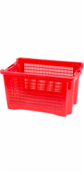 Bedna ICS M401000, 40 litrů, 56x35x31 cm, perforované stěny, červená barva