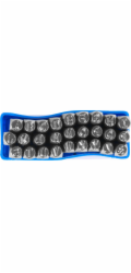 Děrovače abecedy HR59105 05 mm, písmeno, 27 ks