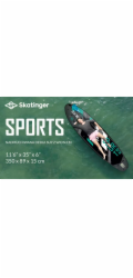 SUP deska SKATINGER Grey sports 350 x 89 x 15 cm – jóga
