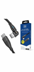 3mk Hyper Cable N-SERIES C to C 1m PD 3.0 QC 3.0 20V/5A 100W Black Swivel