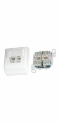 Zásuvka Profi UTP 2x RJ45 Cat5E, krone, na omítku