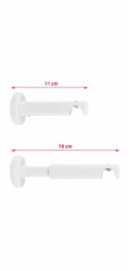 Římsová konzola Domoletti ASPEN-NOVA 11 cm, O19 mm, bílá