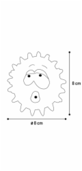 Hračka pro psy, míč Plameňák, 9 cm