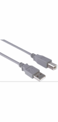 Kabel PremiumCord USB 2.0 A-B pro tiskárny 1m, šedý