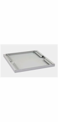 TRITON Police s perforací 19", 1U/850mm, nosnost 80kg, černá