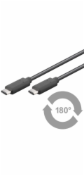 PremiumCord USB-C/male - USB-C/male, černý, 1m