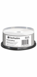 1x25 Verbatim BD-R Blu-Ray 50GB  6x Speed thermal printable CB