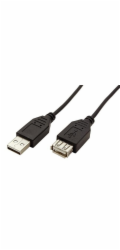 Kabel USB 2.0  A-A 60 cm, prodlužovací, černý